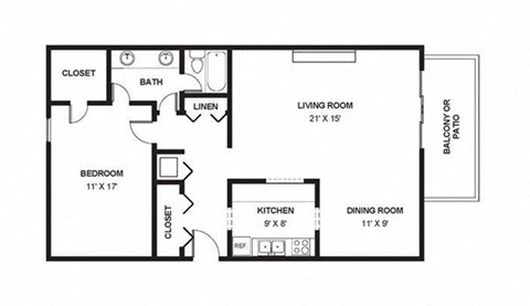 One Bed One Bath 1010 Square Feet at The Bridges at Foxridge, Mission, KS, 66202